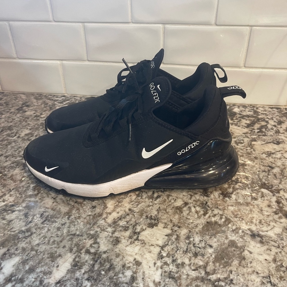 Nike Black and White Air Max Athletic Shoes